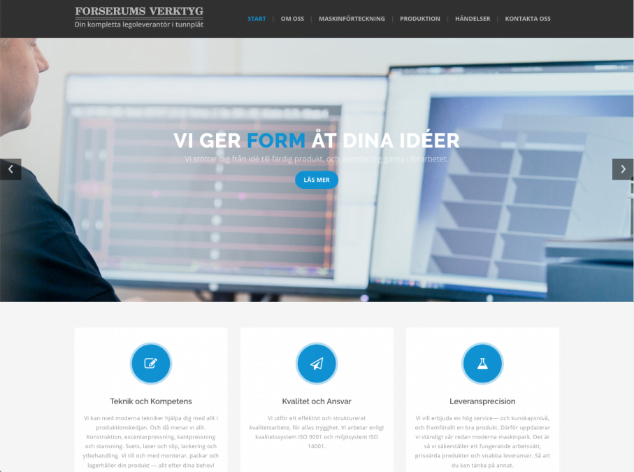 Ny hemsida till Forserums verktyg