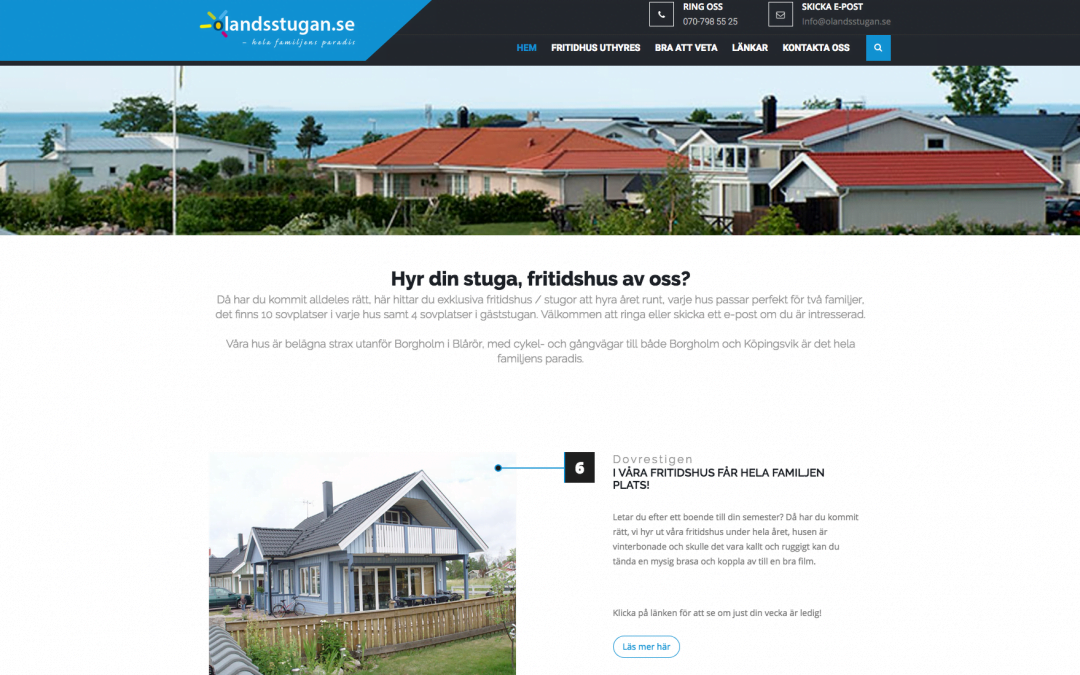 Ny design på hemsida till Ölandsstugan