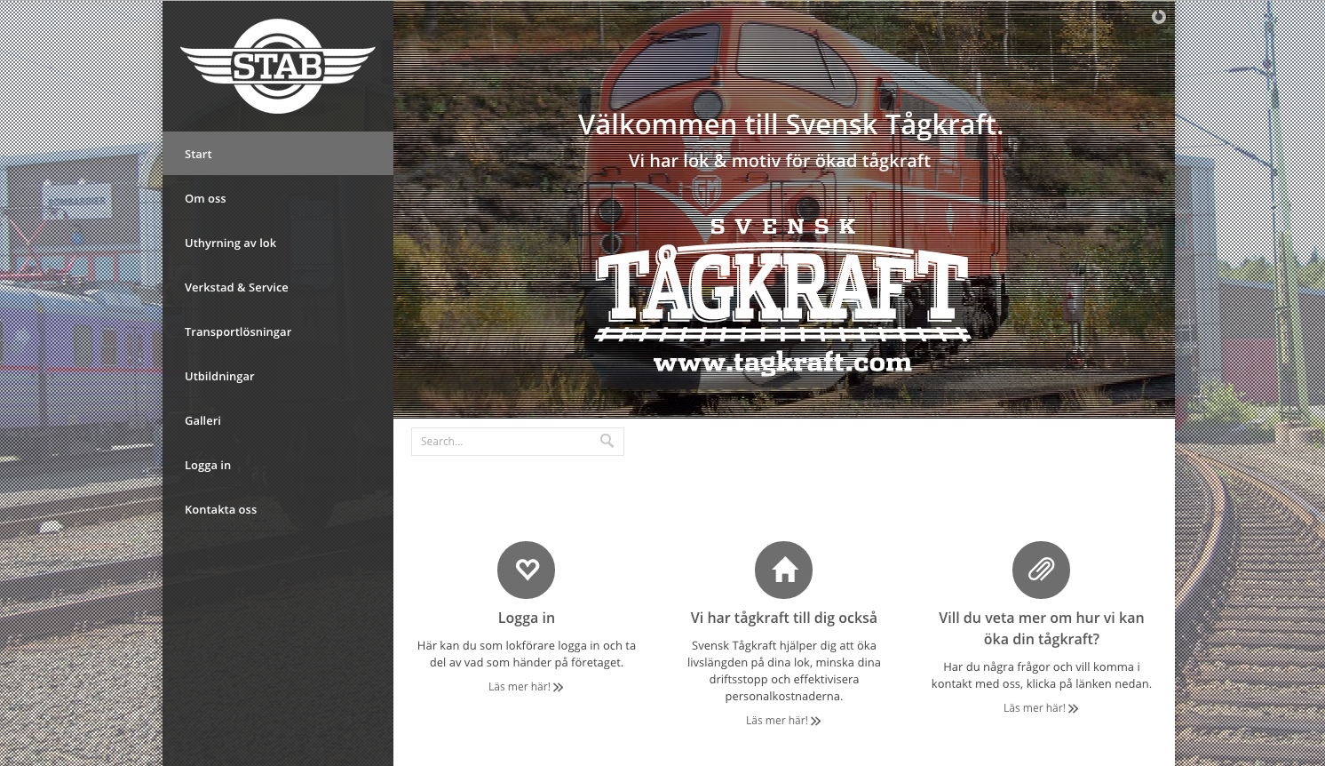 Ny hemsida med responsiv desig till Svensk Tågraft i Nässjö