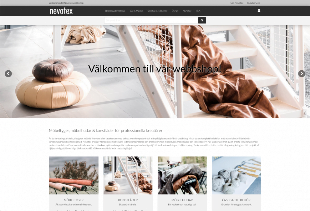 Nevotex nominerad till årets e-handelslösning i kategorin B2B 2018