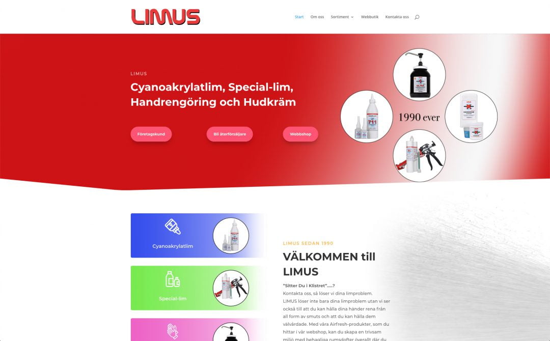 Ny hemsida och webbutik till limus.se