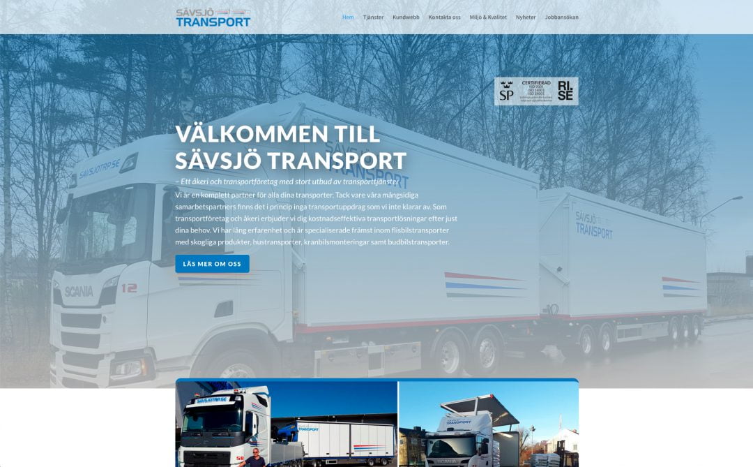 Ny hemsida till Sävsjö Transport