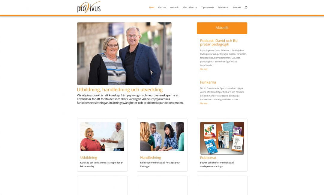 Ny hemsida Provivus