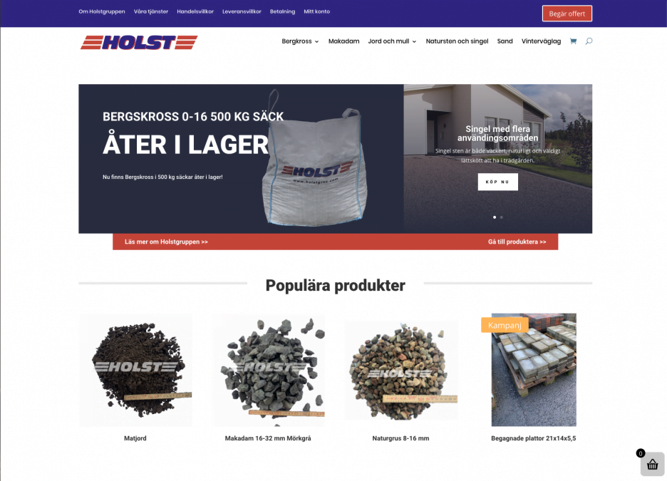 Nu har vi publicerat holstgrus.com