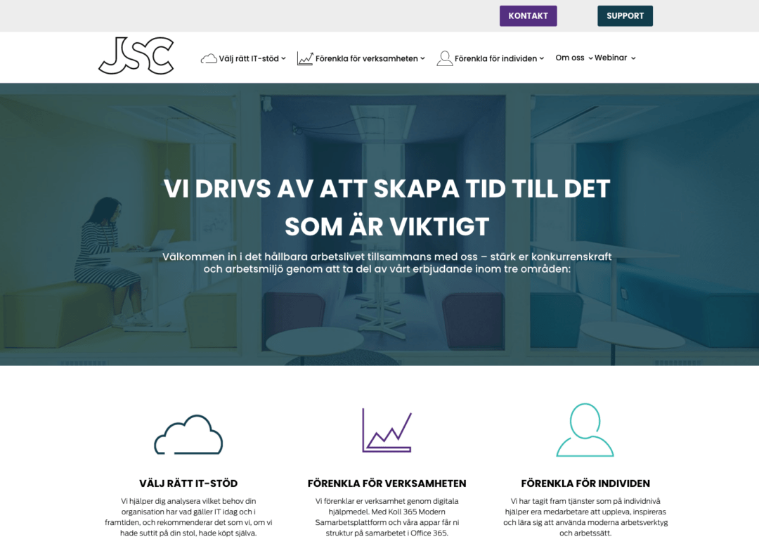 Din Reklam Ny hemsida till JSC - Mathinic din reklam- & webbyrå på höglandet
