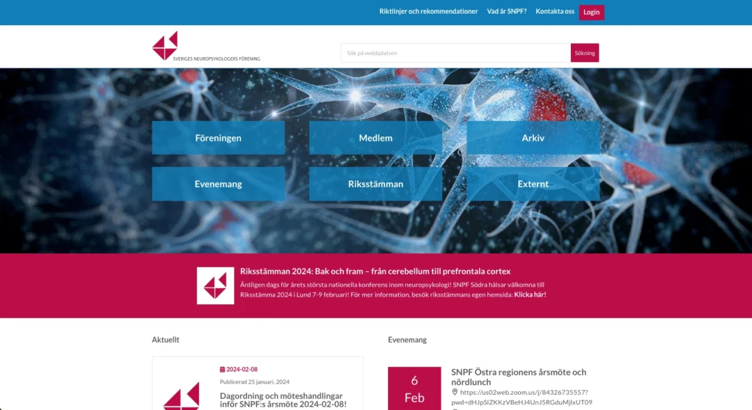 Utveckling av snpf.se´s nya hemsida