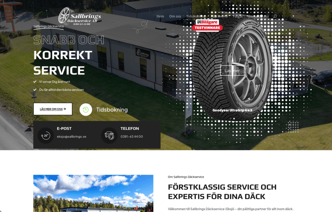 Sallbrings.se fick en ny hemsida
