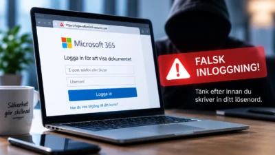 Säkerhetsvarning: falska Microsoft 365-inloggningar