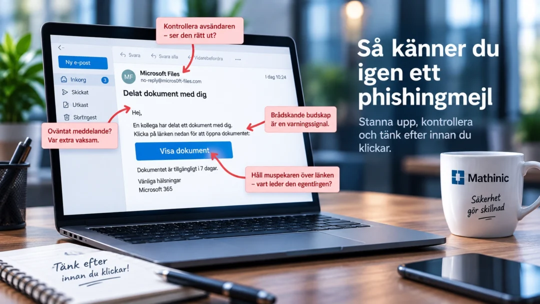 Så känner du igen ett phishingmejl